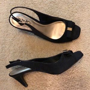 Black evening shoes